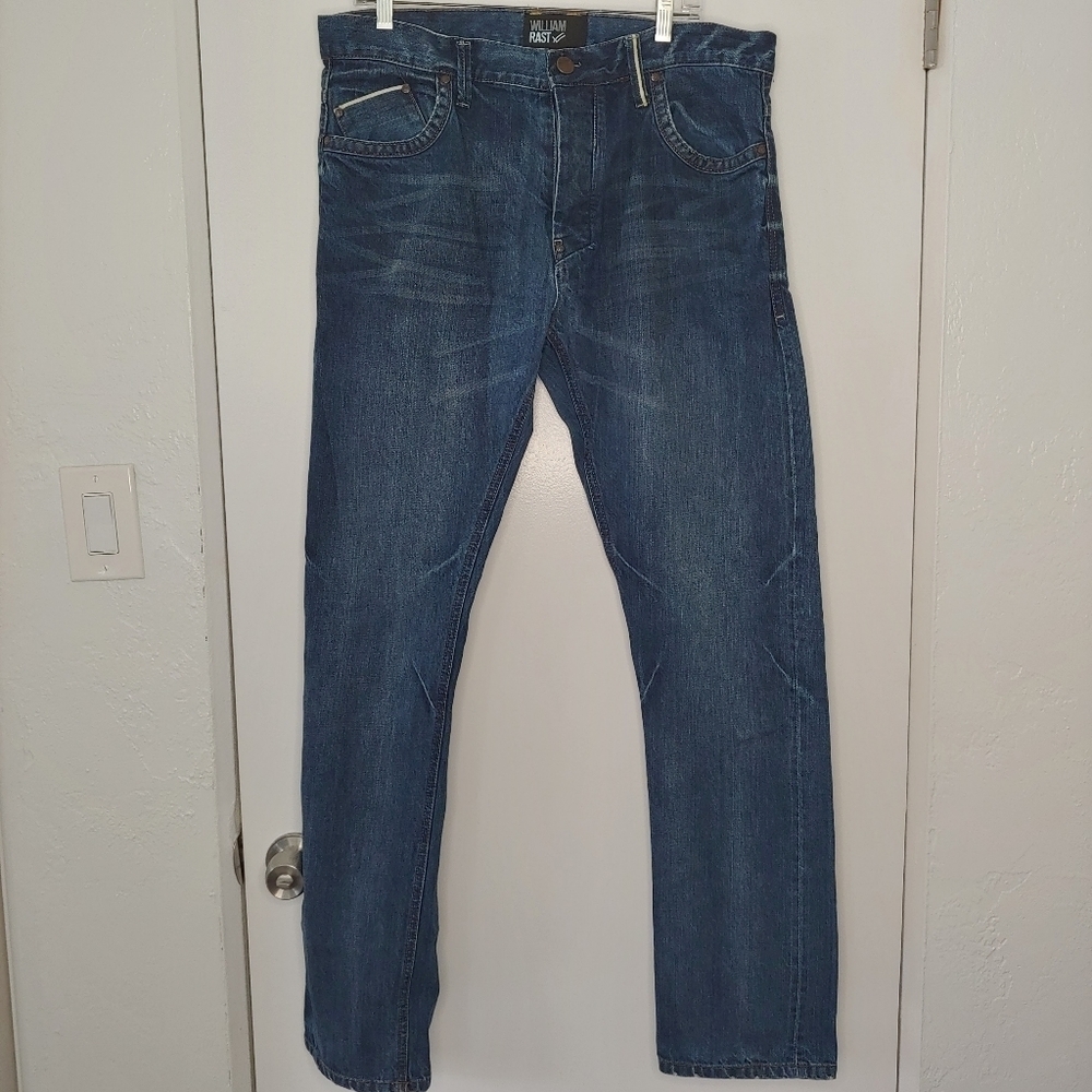 William Rast 100% Cotton Taper Blue Jeans 34 x 34 - Picture 2 of 12